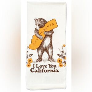 California bear tea towel
